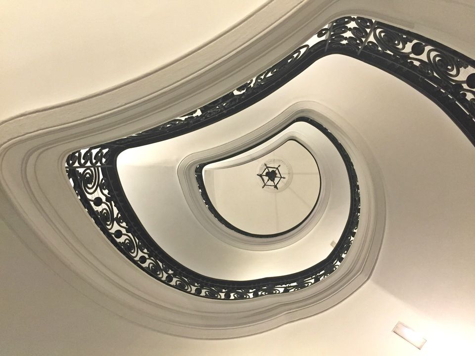The staircase at Palacio del Retiro