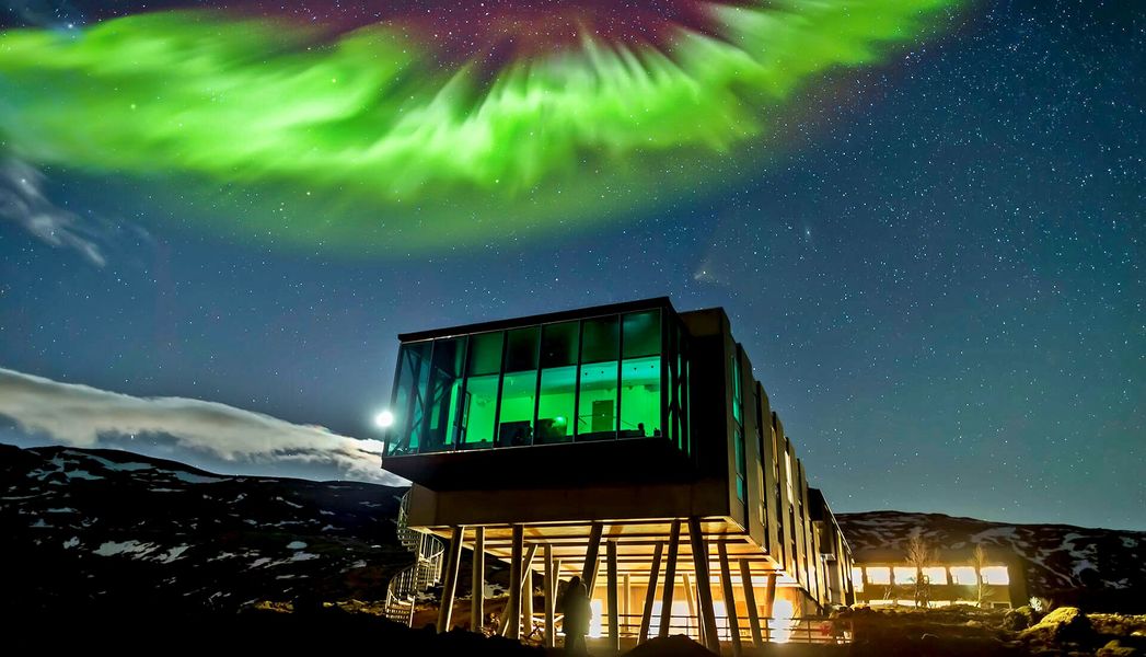 Lights over the hotel