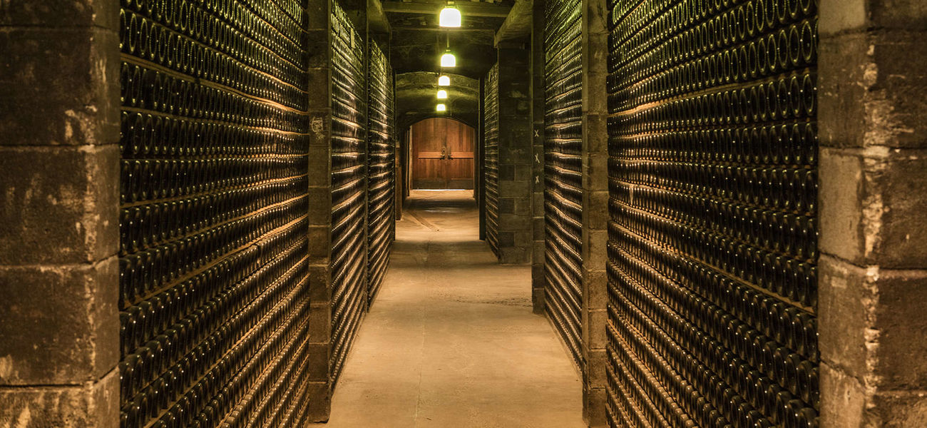 The wine cellar at Schramsberg