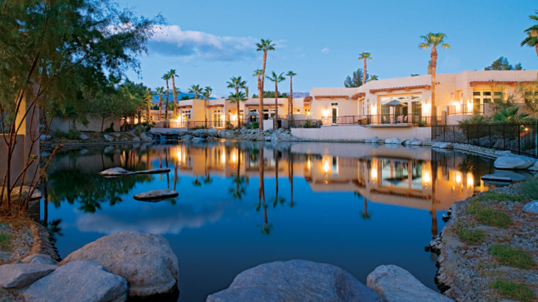 Indian Wells's villa pond is perfect for relaxation